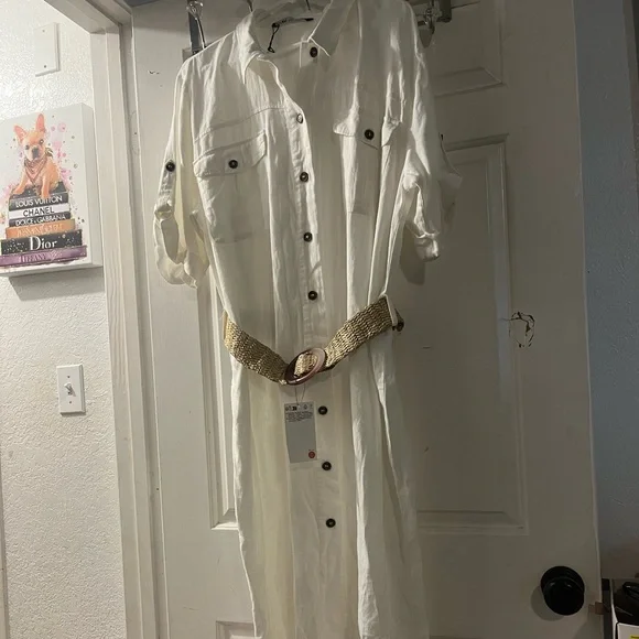 Zara | Dresses | Zara White Shirt Dress With Gold Belt | Poshmark Zara | Dresses | Zara White Shirt Dress With Gold Belt | Poshmark